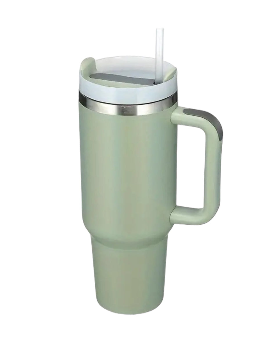 Adventure Quencher Vacuum Travel Tumbler Mug - Sage Green