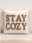 Stay Cozy Brown Chenile Cushion Cover - 45cm x 45cm