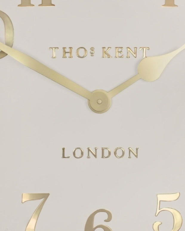 Thomas Kent 12” Arabic Wall Clock Oatmeal White