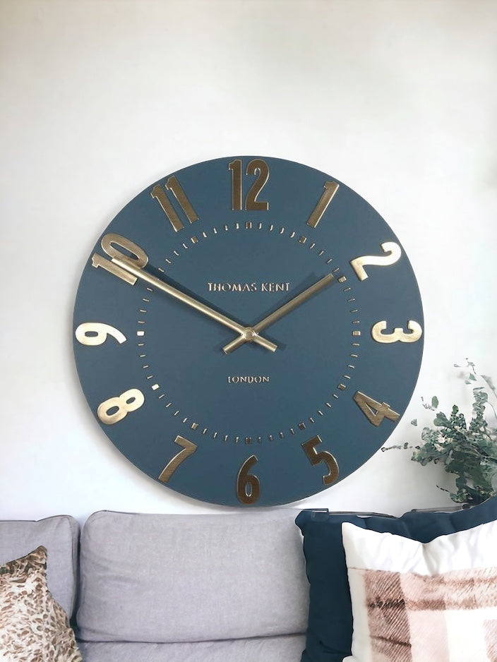 Thomas Kent 20” Mulberry Wall Clock Midnight Blue