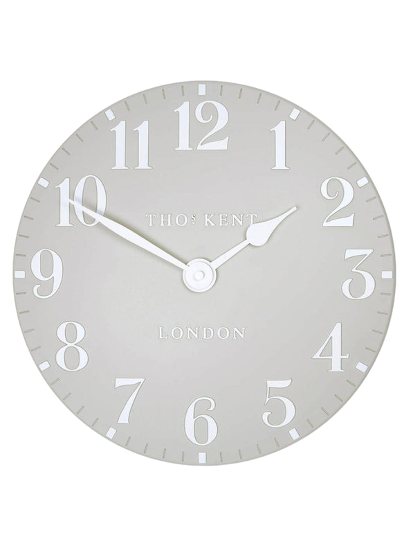 Thomas Kent 12” Arabic Wall Clock - Dove Grey