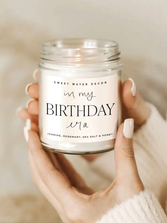 Sweet Water Decor - Clear Glass Candle - In My Birthday Era