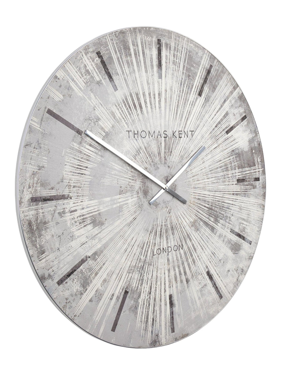 Thomas Kent 36" Starburst Grand Clock Silver