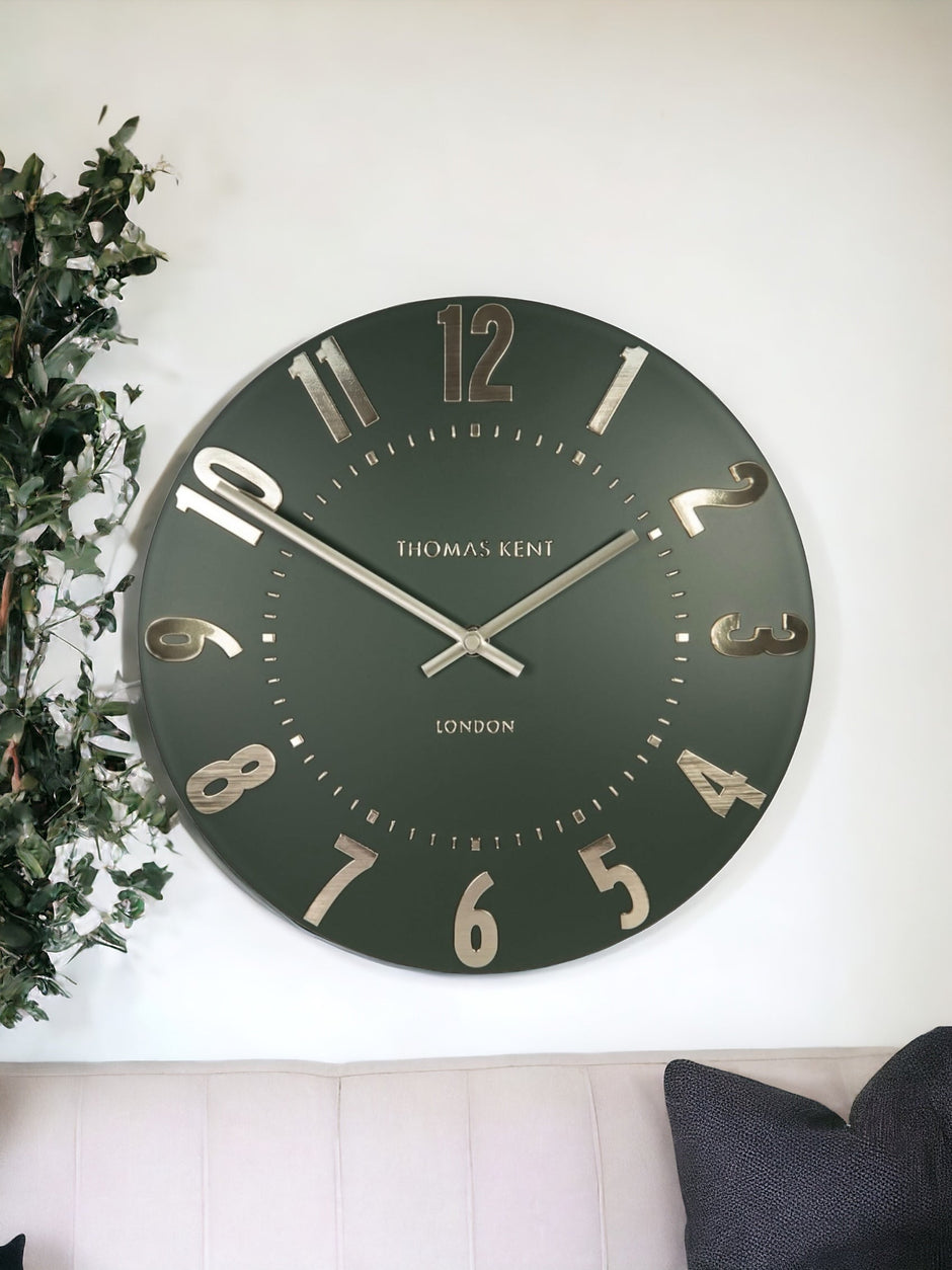 Thomas Kent 20” Mulberry Wall Clock Olive Green