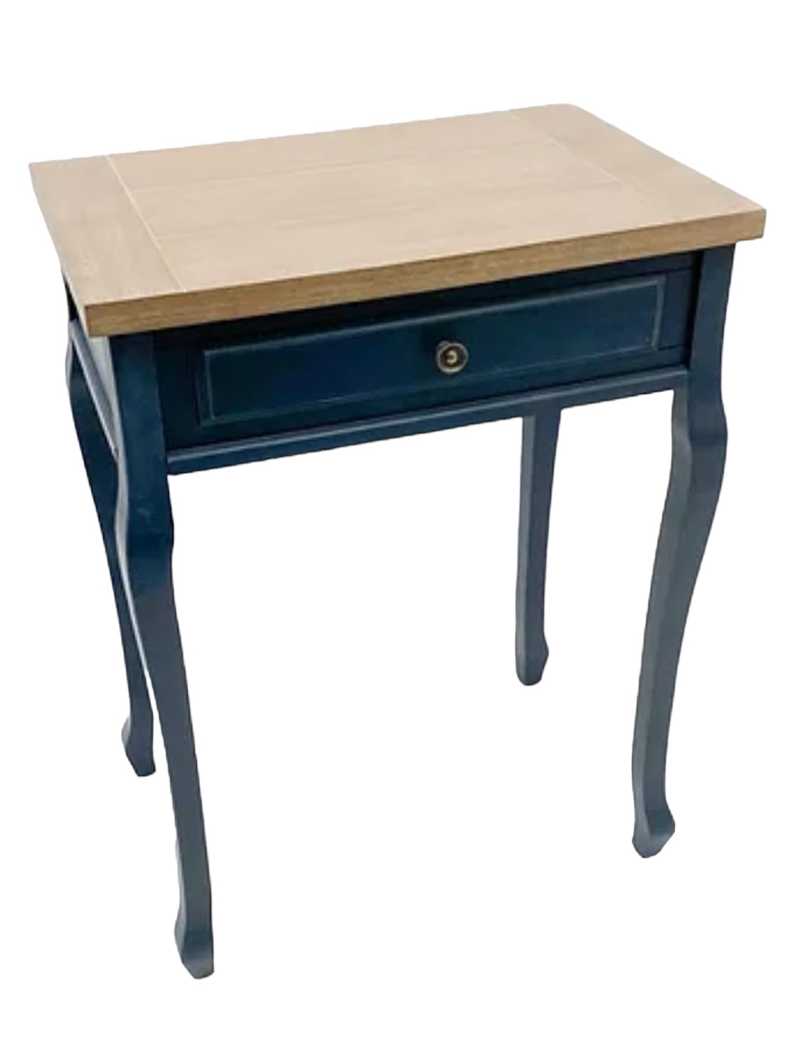 Oxford Navy Blue Wooden One Drawer Lamp Table