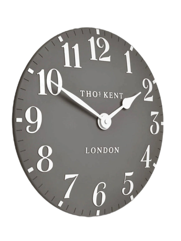 Thomas Kent 6" Arabic Mantle Clock - Dolphin Grey