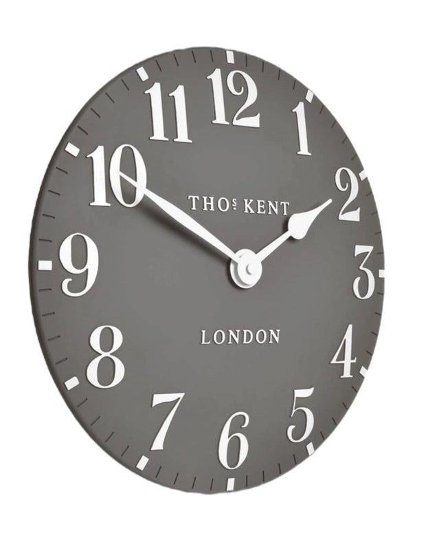 Thomas Kent 6" Arabic Mantle Clock - Dolphin Grey