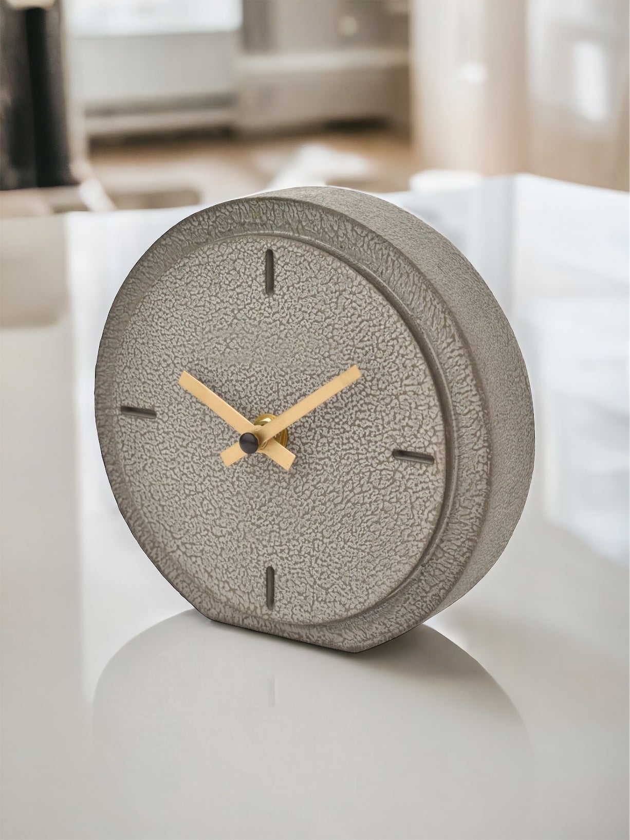 Interval Mantle Clock Colour Dark Grey Cement