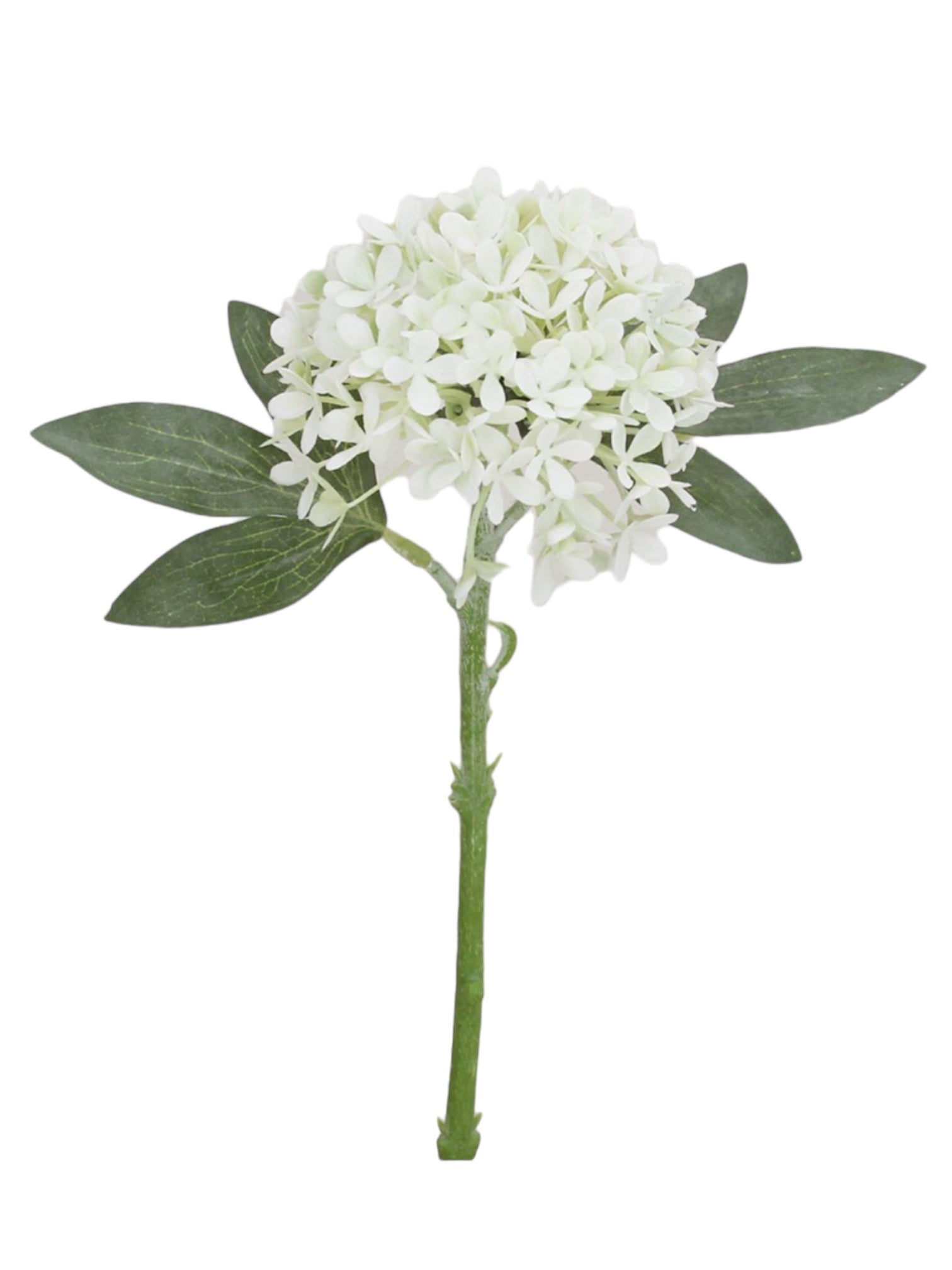 Faux Foliage - Antique White Mini Hydrangea Stem