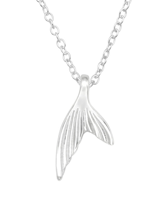 Sterling Silver Whale Tail Necklace