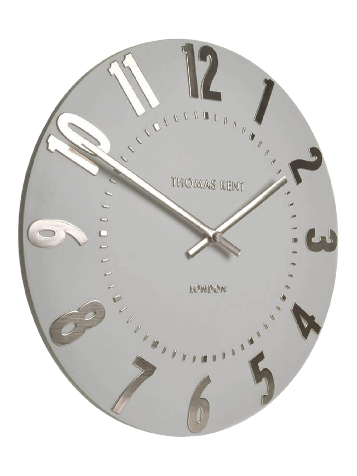 Thomas Kent 12” Mulberry Wall Clock Silver Cloud