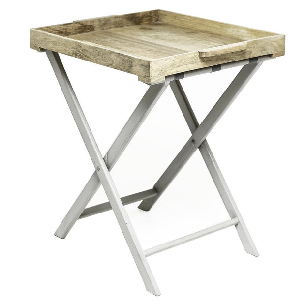 Nordic Grey Wooden Butler Tray Table