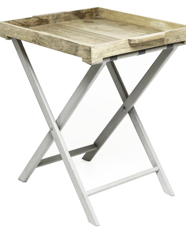 Nordic Grey Wooden Butler Tray Table