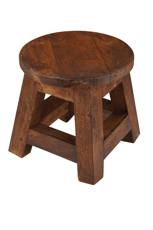 Patna Rustic Farmhouse Wooden Mini Stool - Lulu Loves Home - Kitchen & Dining