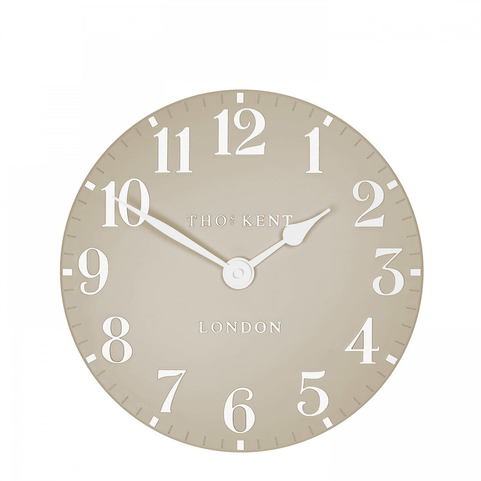 Thomas Kent 12'' Arabic Wall Clock Sand - Lulu Loves Home - Clocks