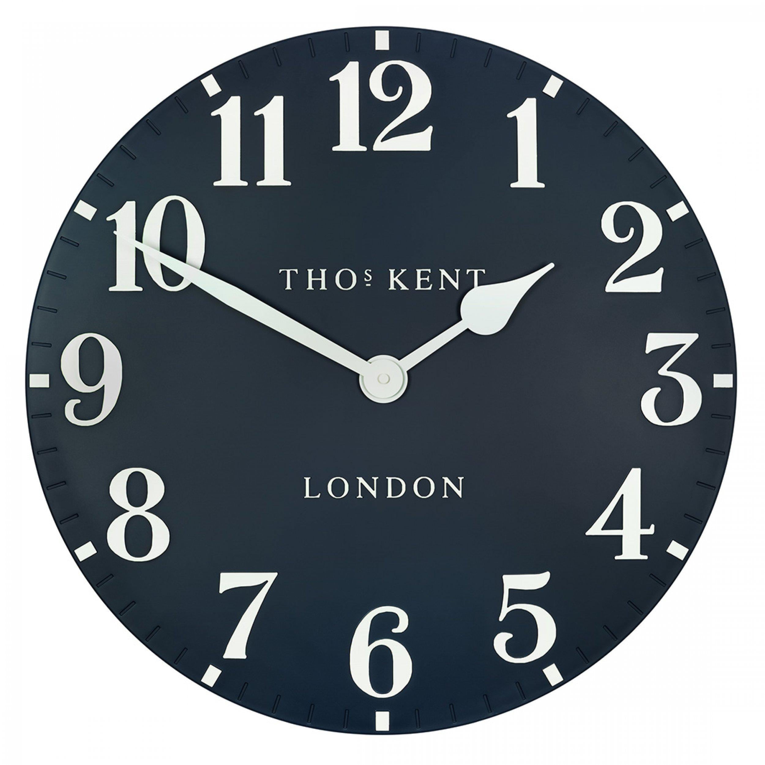 Thomas Kent 20” Arabic Wall Clock Ink Blue - Lulu Loves Home - Clocks