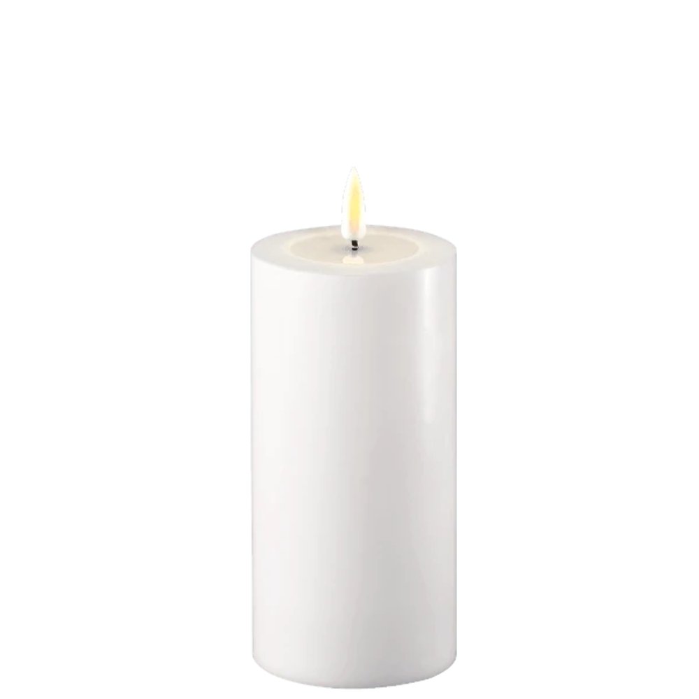 Deluxe Homeart White Standard LED Light Up Pillar Candle - Lulu Loves Home - Candles - LED