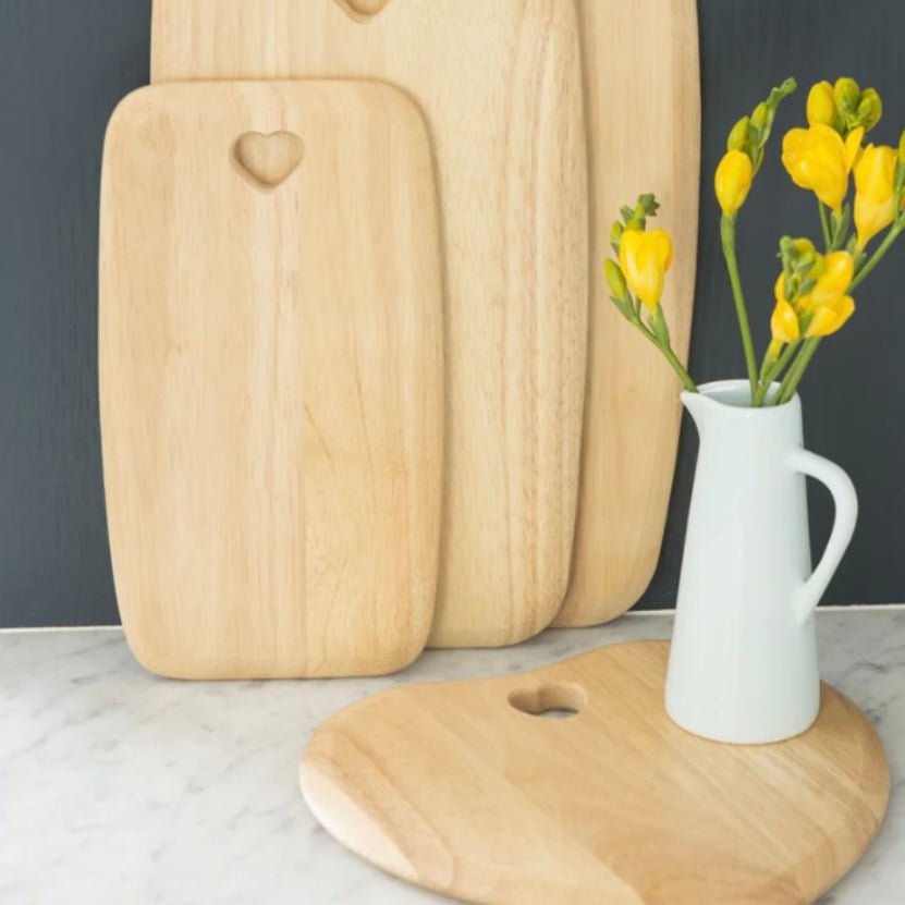 Heart Cut Out Wooden Rectangular Serving Board - Lulu Loves Home - Kitchen & Dining