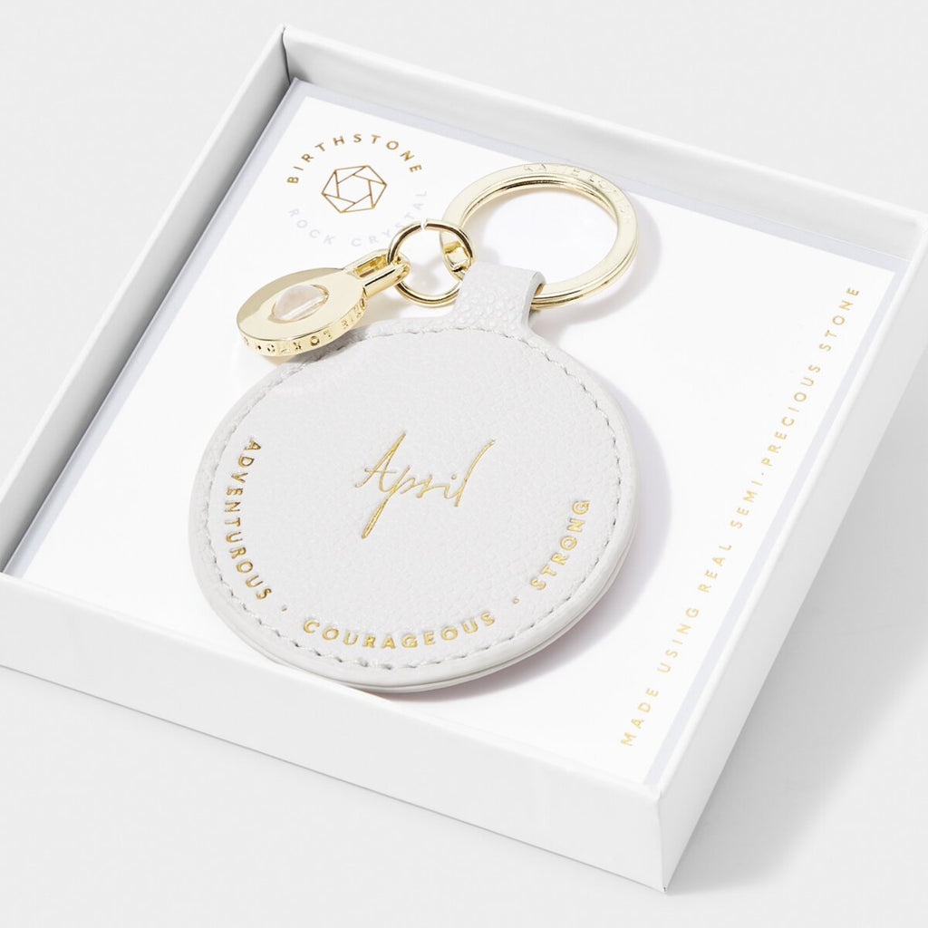 Katie Loxton Birthstone Keyring - April - Lulu Loves Home - Bags & Accessories