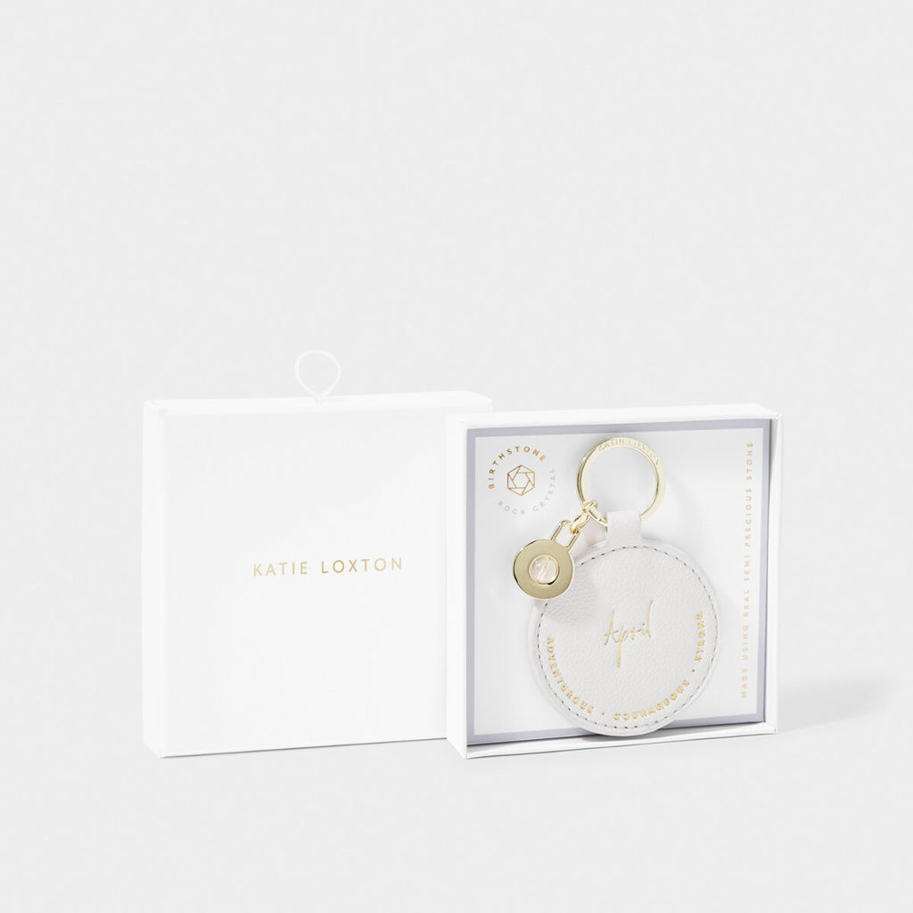 Katie Loxton Birthstone Keyring - April - Lulu Loves Home - Bags & Accessories