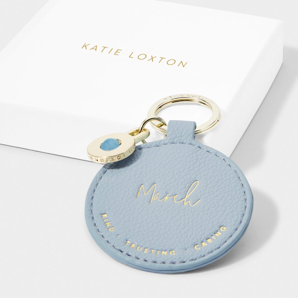 Katie Loxton Birthstone Keyring - March - Lulu Loves Home - Bags & Accessories