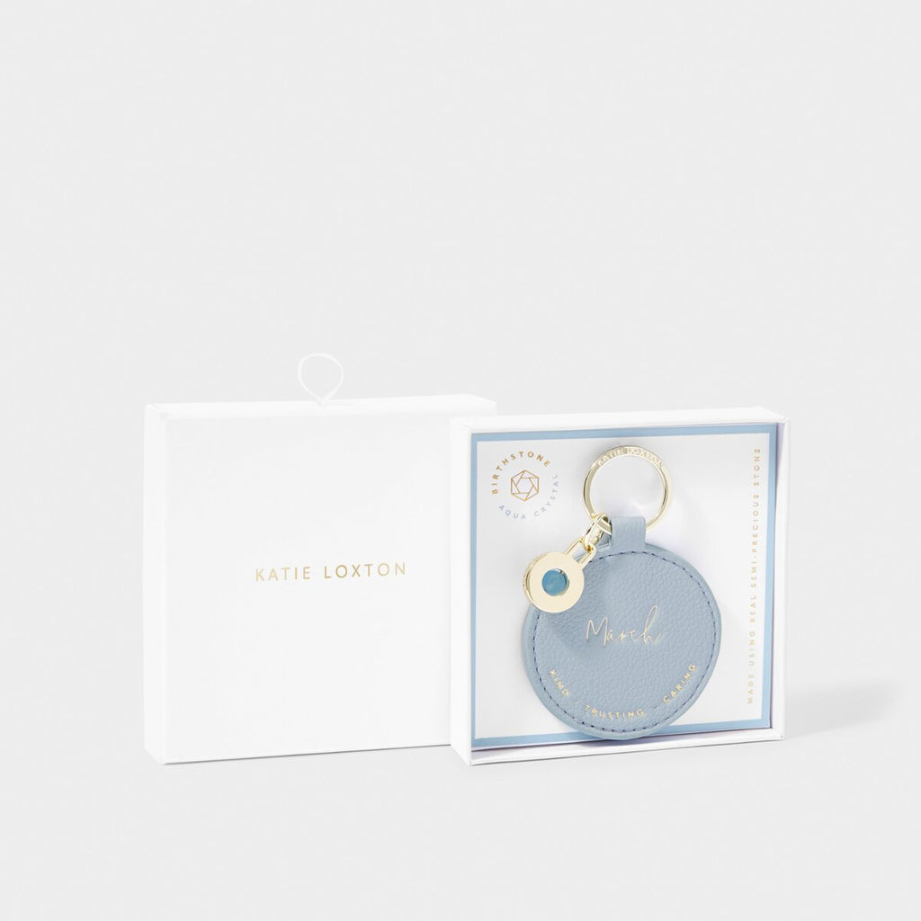 Katie Loxton Birthstone Keyring - March - Lulu Loves Home - Bags & Accessories