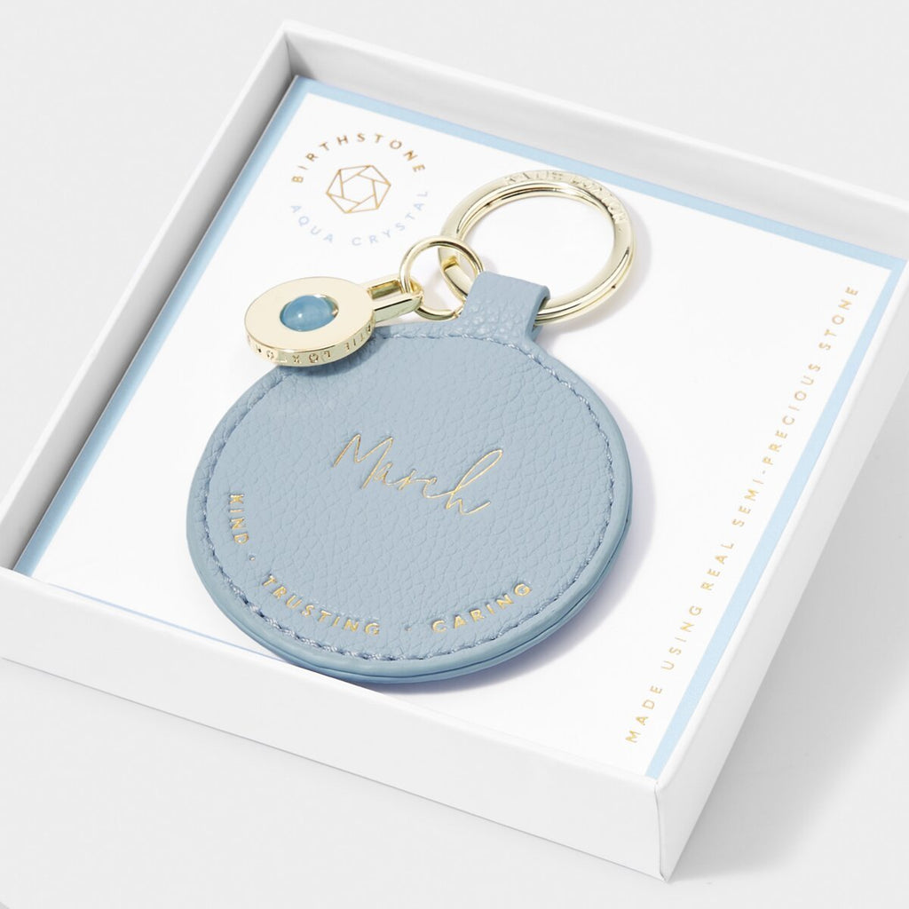 Katie Loxton Birthstone Keyring - March - Lulu Loves Home - Bags & Accessories