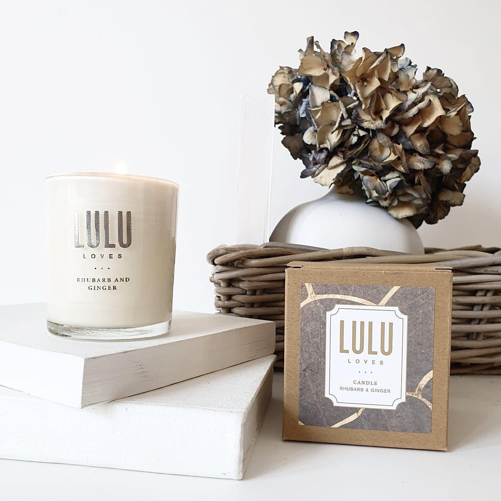 Lulu Loves - Rhubarb And Ginger Medium Candle - Lulu Loves Home - Candles - Lulu Loves