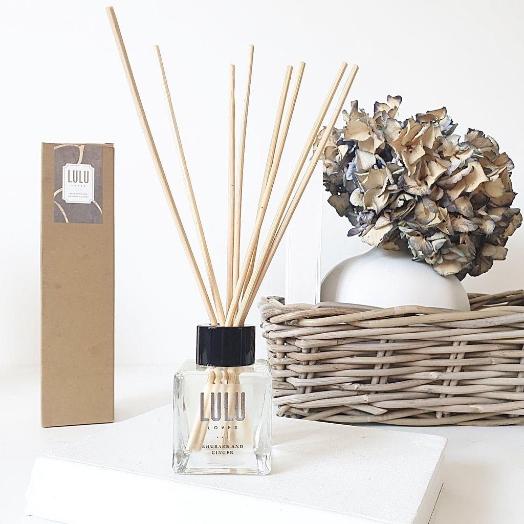 Lulu Loves - Rhubarb and Ginger Small Reed Diffuser - Lulu Loves Home - Reed Diffuser - Lulu Loves