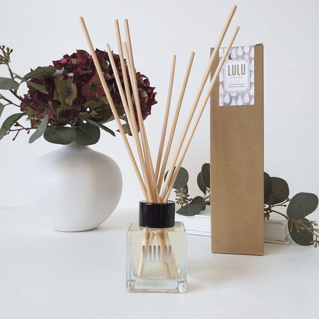 Lulu Loves - Wild Fig & Grape Small Reed Diffuser - Lulu Loves Home - Reed Diffuser - Lulu Loves