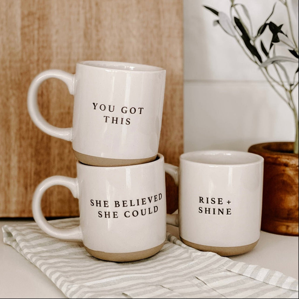 Pre- Order Cream Glazed Ceramic Mug - You Got This - Lulu Loves Home - Kitchen & Dining