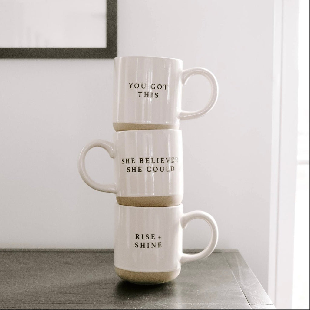 Pre- Order Cream Glazed Ceramic Mug - You Got This - Lulu Loves Home - Kitchen & Dining