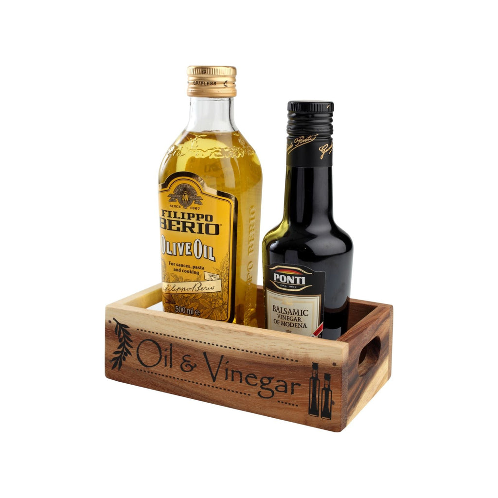 Oil & Vinegar Wooden Storage Crate - Lulu Loves Home - 