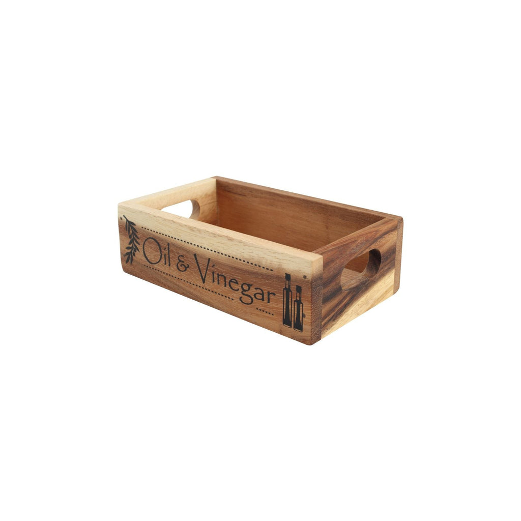 Oil & Vinegar Wooden Storage Crate - Lulu Loves Home - 