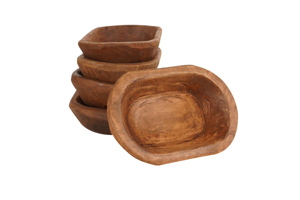 Patna Rustic Wooden Mini Dough Bowl - Lulu Loves Home - Kitchen & Dining