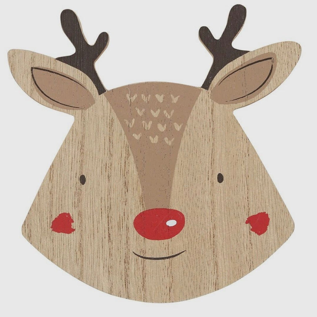 Reindeer Wooden Coaster - Set Of Four - Lulu Loves Home - Seasonal Decor - Christmas